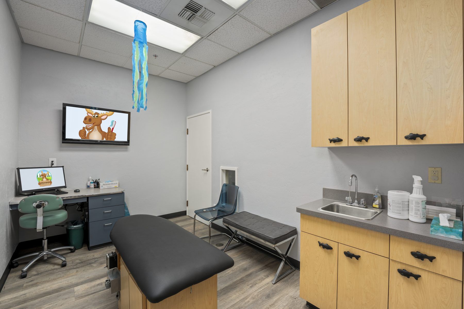 A treatment room at Gold River Pediatric Dentistry